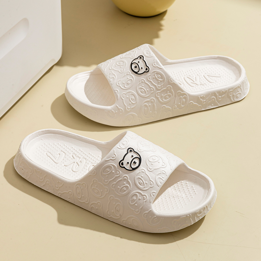 Printting Cute Bear Women Slip - Men'S Shoes To Women'S Size review and price