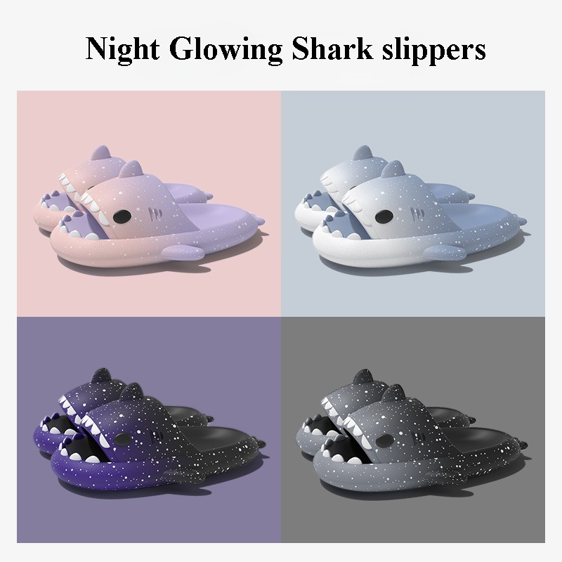 Cute Cartoon Shark Slippers Fo - Men'S Shoes To Women'S Size review and price