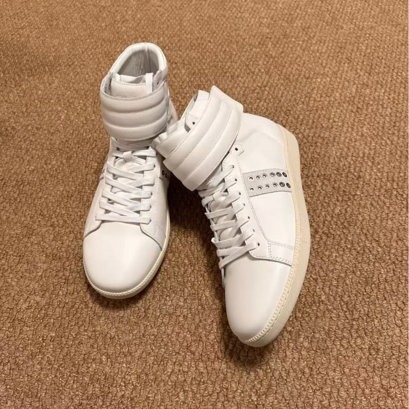 Men Genuine Leather High‑top S - Men Shoes White Colour review and price