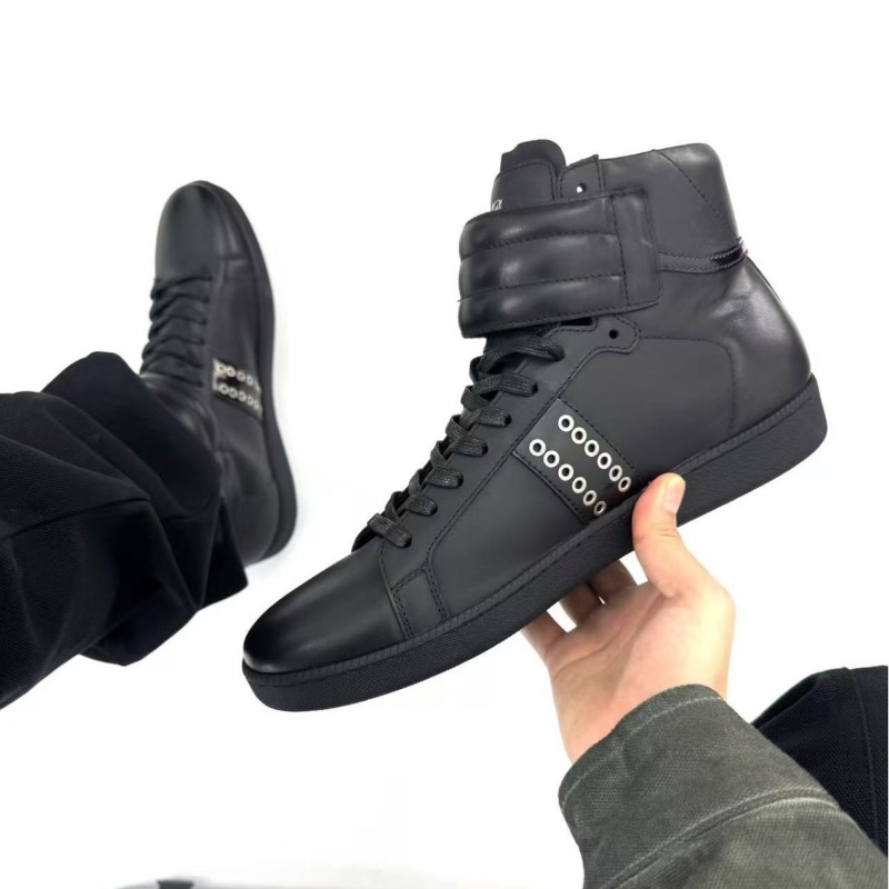 Men Genuine Leather High‑top S - Men Shoes White Colour review and price