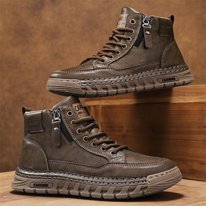 Men Leather High Top Ankle Boo - Men'S Shoes Comfortable Walking review and price