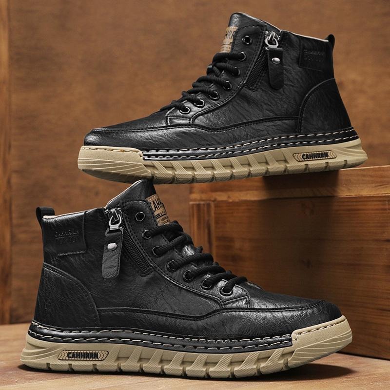 Men Leather High Top Ankle Boo - Men'S Shoes Comfortable Walking review and price