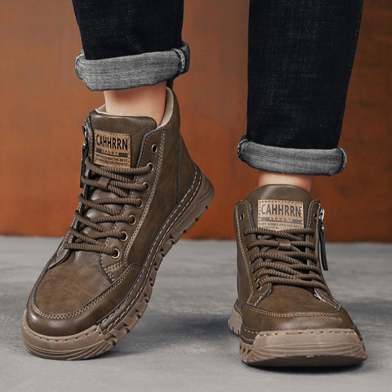 Men Leather High Top Ankle Boo - Men'S Shoes Comfortable Walking review and price