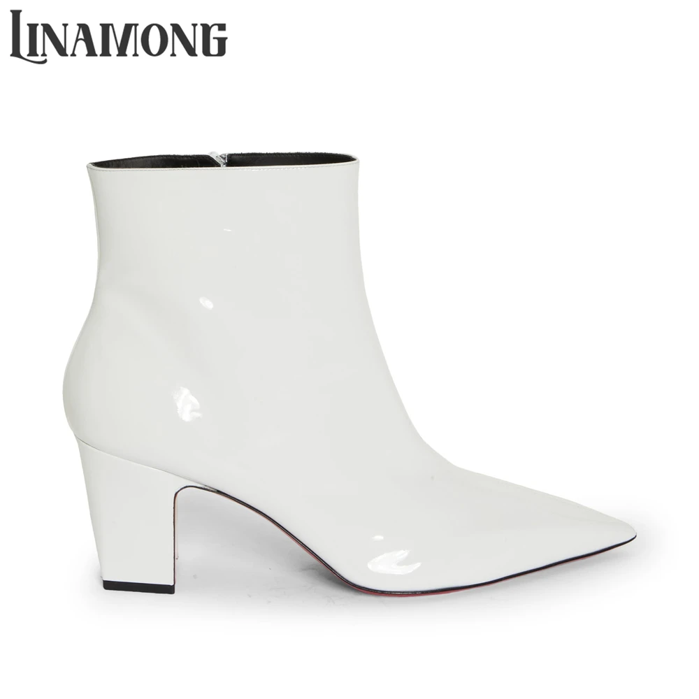5cm Block Heel Booties for Men - Men Shoes White Colour review and price