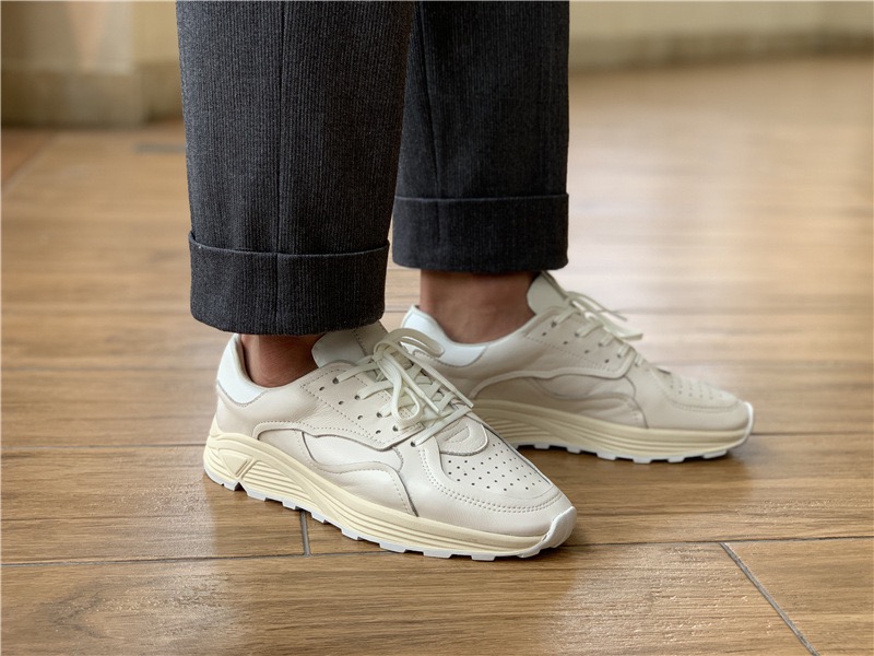 Round-toe Lace-up Casual White - Men'S Shoes Qn review and price