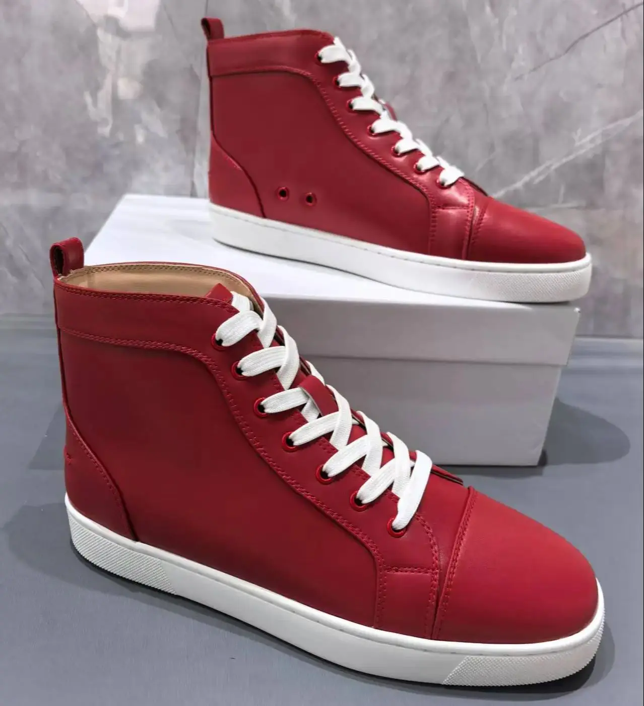 High-Top Sneakers Male Flat So - Men Shoes White Colour review and price