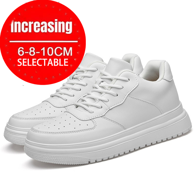 Sneakers Man Elevator Shoes He - Men Shoes White Colour review and price