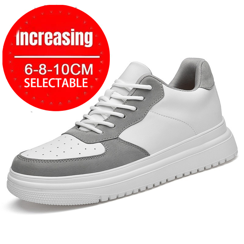 Sneakers Man Elevator Shoes He - Men Shoes White Colour review and price
