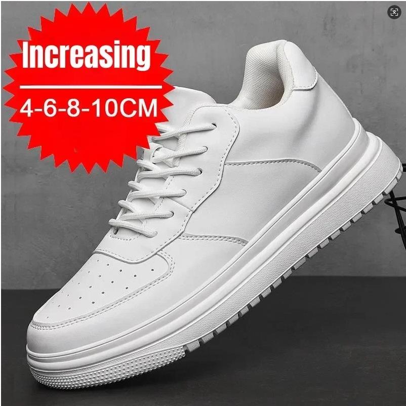 Sneakers Man Elevator Shoes He - Men Shoes White Colour review and price