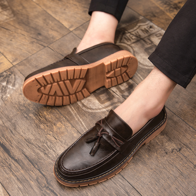 New Slip-On Thick Soled Casual - Boat Shoe Leather review and price