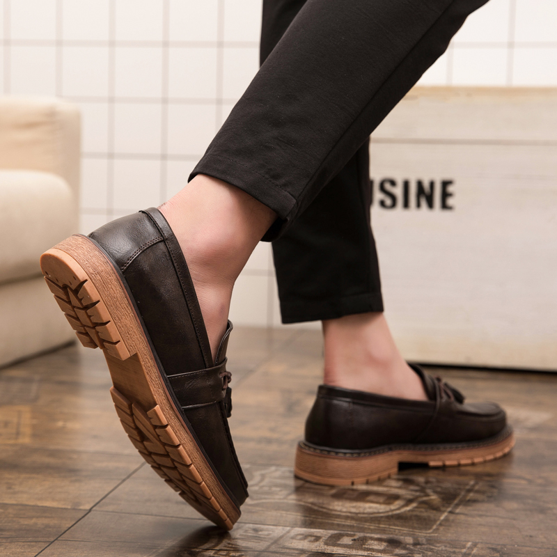 New Slip-On Thick Soled Casual - Boat Shoe Leather review and price