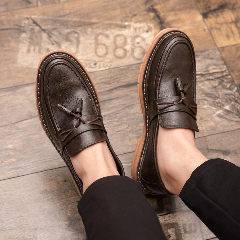 New Slip-On Thick Soled Casual - Boat Shoe Leather review and price