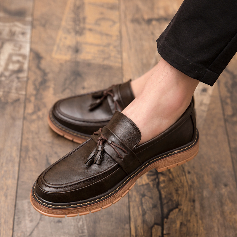 New Slip-On Thick Soled Casual - Boat Shoe Leather review and price
